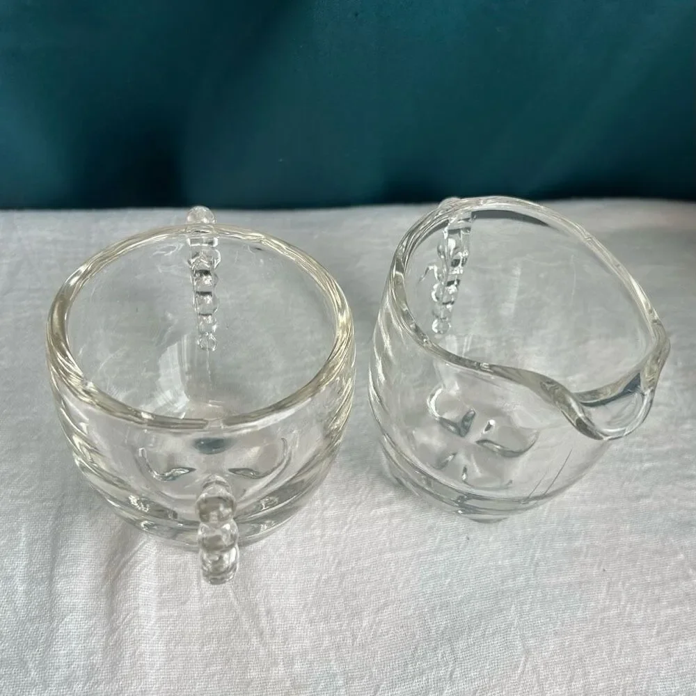 Vintage Paden City Vermilion Sugar & Creamer